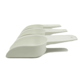 TUPPERWARE Baking Flour Scoop (3) White Flour Sugar Baking Aid Kitchen Aid