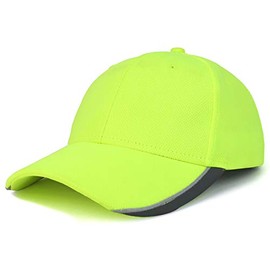 Trendy Apparel Shop High Visibility Performance Safeguard Reflective Ball Cap - Safety Green