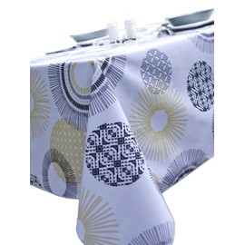 CALITEX Oasis Gold Oilcloth Tablecloth (140 x 200 cm)