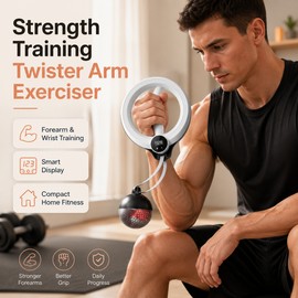 Hydraulic Twister Arm Exerciser for Home Workouts – 22–440 lb Adjustable Resistance for Chest, Arms and Shoulders