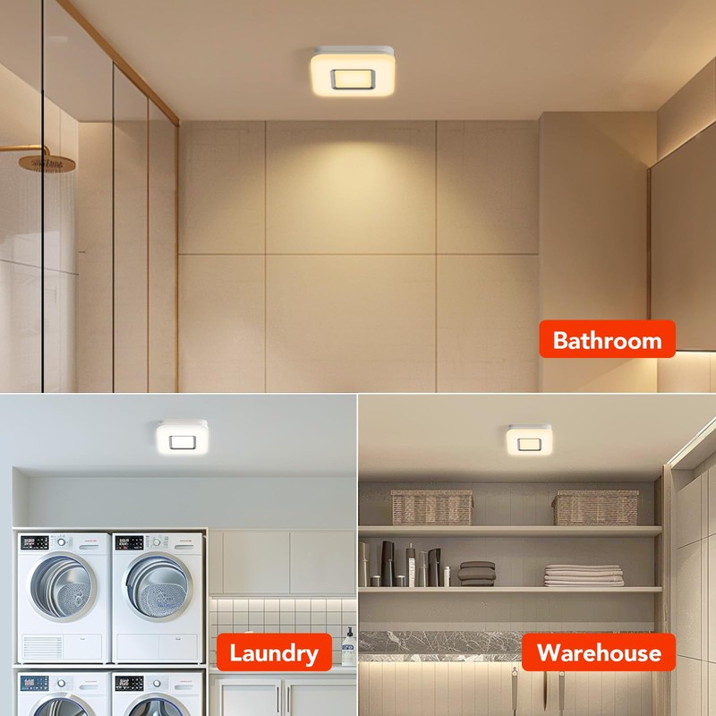 OREiN 2 in 1 Bathroom Exhaust Fan with LED Light,