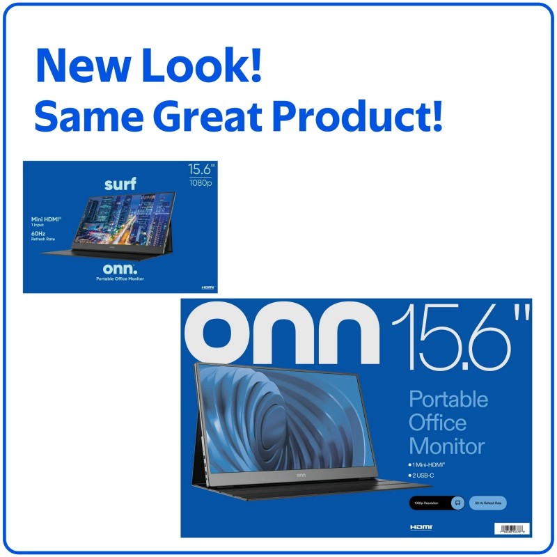 Onn 15.6" FHD (1920 x 1080P) LCD Portable Office Monitor