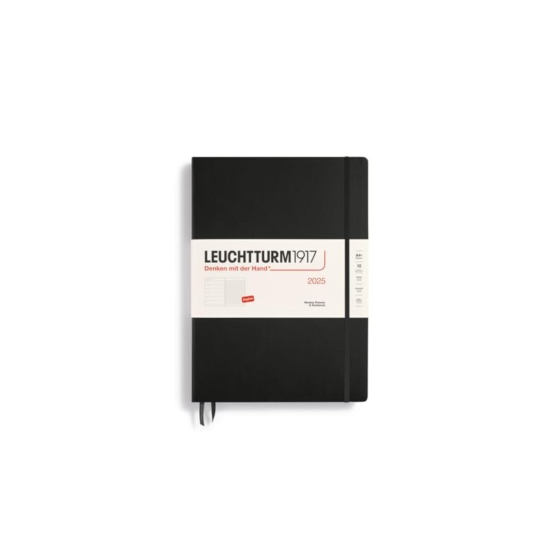 LEUCHTTURM1917 370730 Weekly Calendar & Notebook 2025, Master A4+ Hardcover