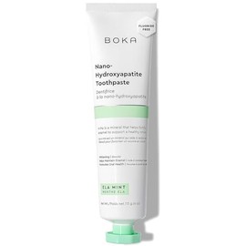Boka Fluoride Free Toothpaste, Nano Hydroxyapatite Toothpaste, Appropriate for Sensitive Teeth - for Adult Oral Care - Ela Mint Flavor, 4 Fl Oz 1Pk