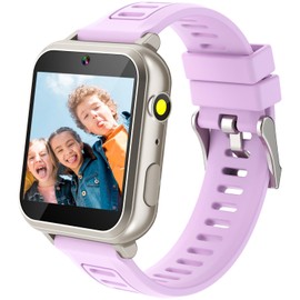 Kids Smart Watches Girls Gift for Girls Age 6-12, 24 Puzzle Games HD Touch Screen Kids Watch with Video Camera Music Player Pedometer Flashlight 12/24 hr Toys for 7 8 9 10 11 12 Year Old Girls Boys