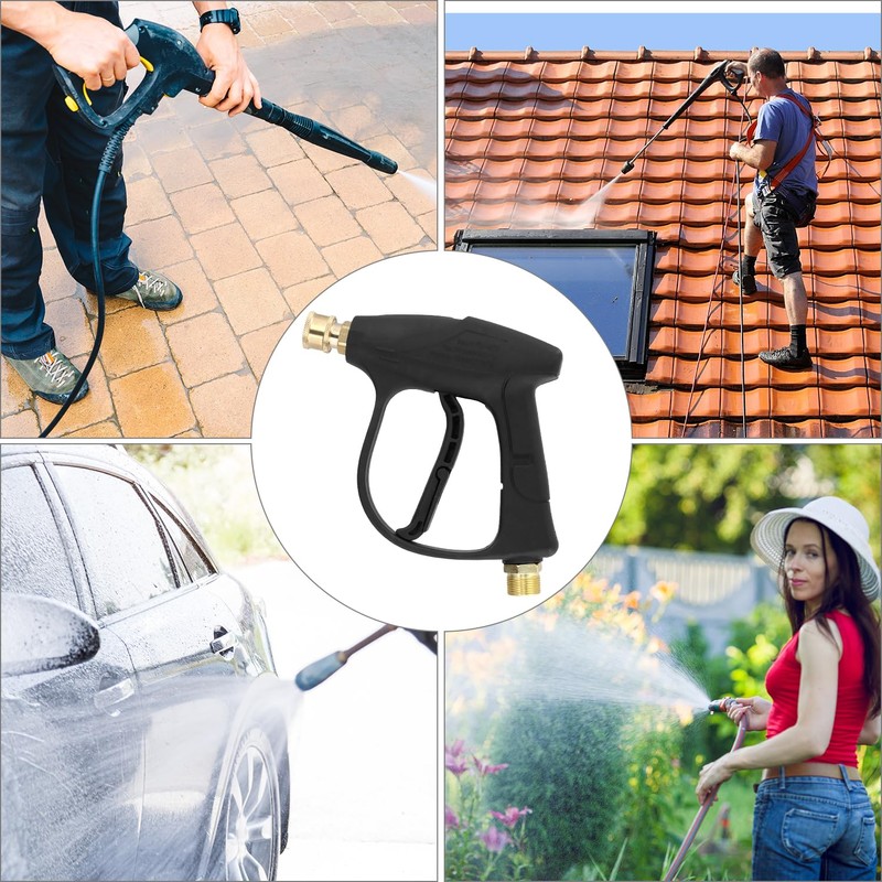 QWORK® Pressure Washer Gun with 5 Nozzle Tips, M22-14 Thread