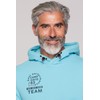 Camp David Men's Hoodie with Rubber Artwork, Summer Aqua, 4XL