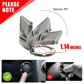BestEvMod Mando Style Universal Car Engine Start Stop Button Cover Anti-Scratch Push Start Button Protective Cover 3D Cool Car Interior Accessories (Silver)