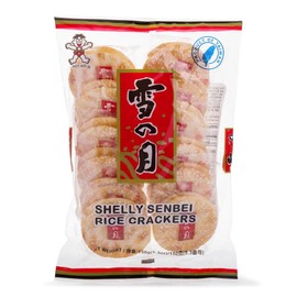 WANT WANT (2 Pack) Shelly Senbei Crispy Oven Baked Rice Cracker, Slightly Sweet, 150g 旺旺雪饼