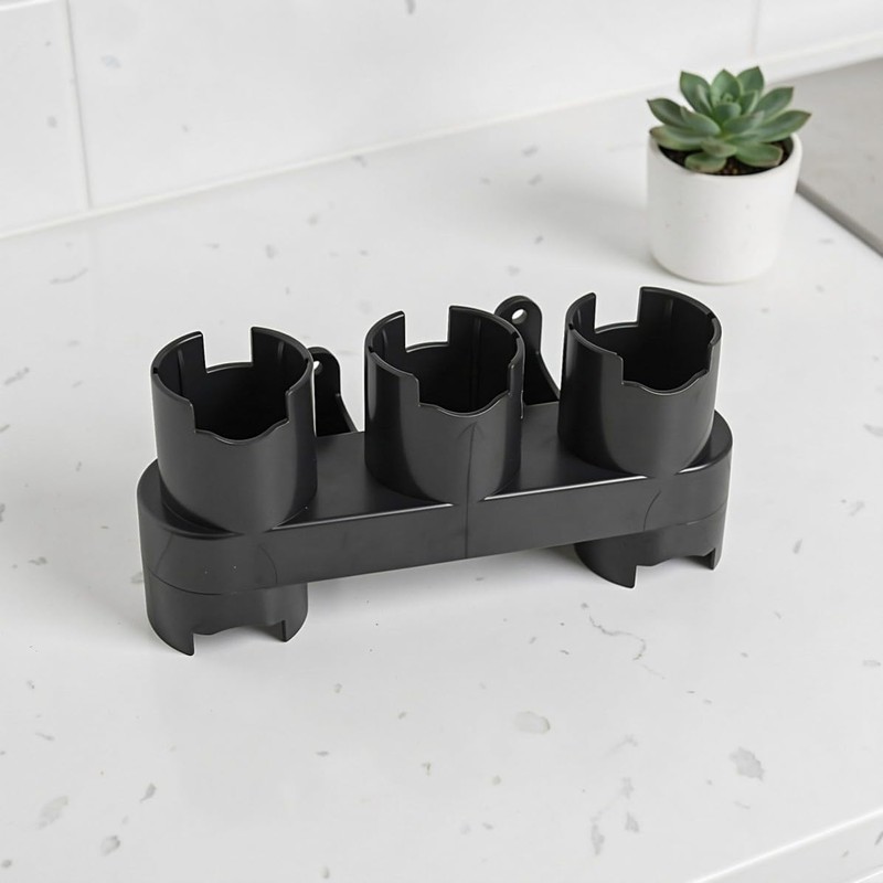PRETYZOOM 2 Unidades Soporte Pared Negro de Plástico para Aspiradora