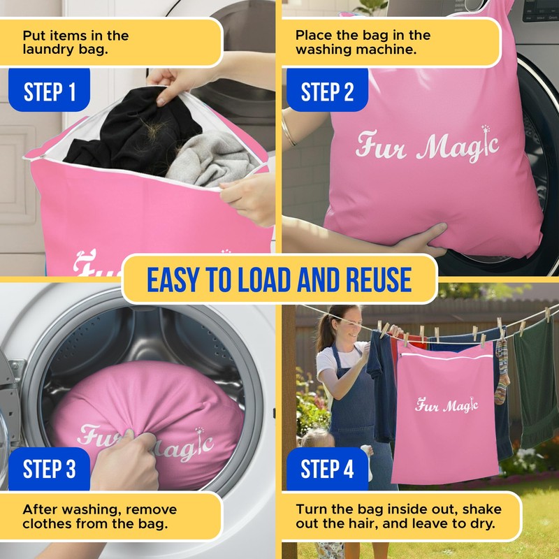 Fur Magic Pet Laundry Bag Keeps Your Washing Machine Free