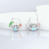 YueYuan Frog Earrings 925 Sterling Silver Frog Moonstone Earrings Animal