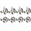 Replacement Shower Door Fixing Wheels 23mm in Chrome - 4X