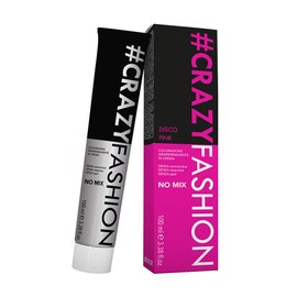 Crazy Fashion Semi-Permanent Cream Hair Colour, Amabonia Free, Resorcinin and PPD Free, Lifespan 6-8 Shampoo Temporary Hair Colour, Disc Pink, 100 ml