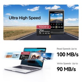 VIOFO 256GB High Speed MLC Micro SD U3 Memory Card with Adapter Support Ultra HD 4K Video Recording