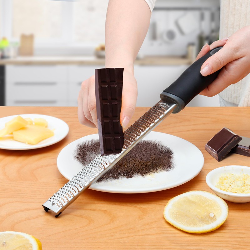 YC Kitchen Zester Grater, Stainless Steel Cheese Grater, Parmesan Grater,