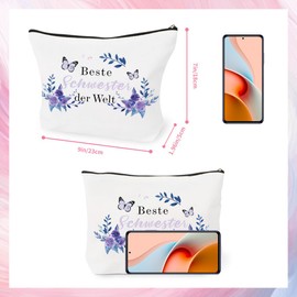 Beste Schweste Geschenke,Geschenk Für Schwester Geburtstag,Geschenke Für Schwestern,Schwestern, Kosmetiktasche Bag Für Schwester