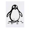 'Penguin Waddling on the Ice' Temporary Tattoo - Water Resistant,