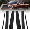 FZJDSD 6PCS Glossy Black Pillar Post Door Window Trim Cover
