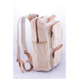 Anitya Hemp Backpack, Multi-Functional Pockets, Eco-Friendly, Unisex, Hiking Daypack, Durable Rucksack (AHLB05)