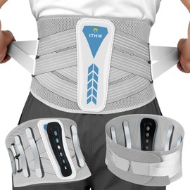 Back Brace for Lower Back Pain Women with Bionic Support System, Adjustable Knitted Lumbar Support Belt, Breathable Mesh Design with Lumbar Pad,for Sciatica Herniated Disc Support, Work, Gym & Daily Us
