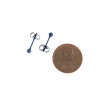 Unbranded Blue Stainless Steel Earrings - Ball Studs - 11mm