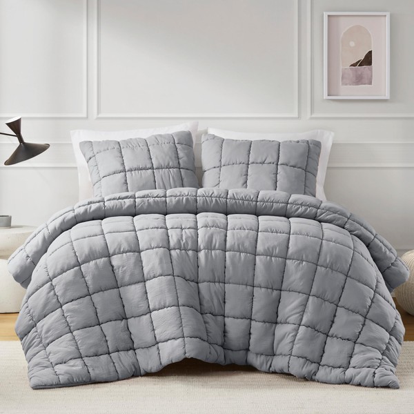 Intelligent Design King Comforter Set 3D Puff Overfilled Comforter for