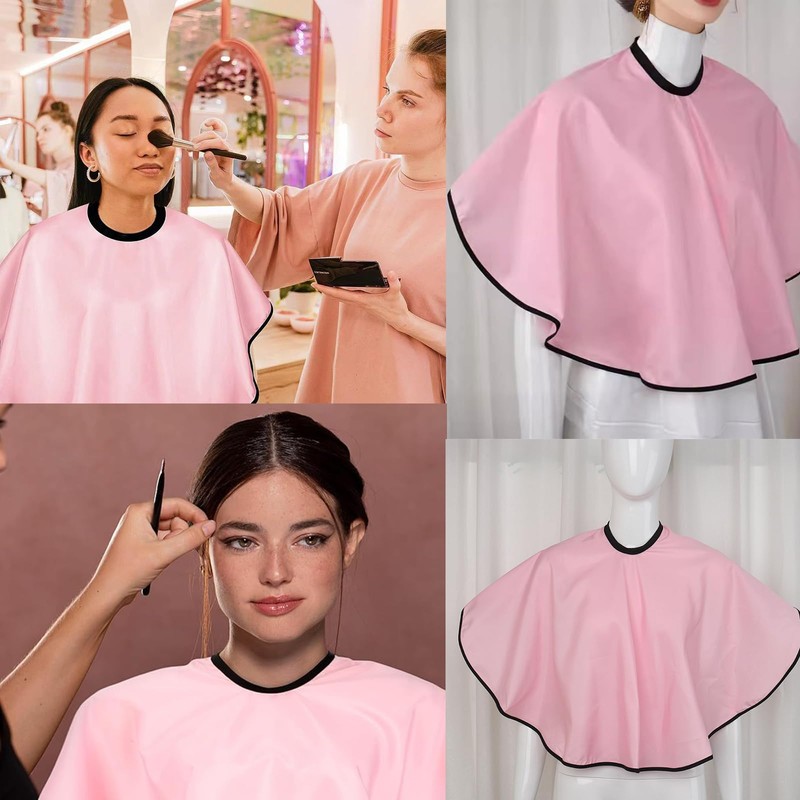 Tibapla 2Pcs Short Makeup Capes, Waterproof Nylon Barber Cape, Hair