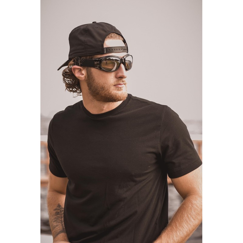 Birdz Eyewear Eagle Motorcycle Goggles (Black Frame/Yellow Lens)