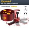 Desk Cup Holder Clamp with Headphone Hanger 2 in 1，Metal