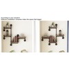 MAIKAILUN Industrial Floating Pipe Wall Mounted Shelves Rustic Modern Wood