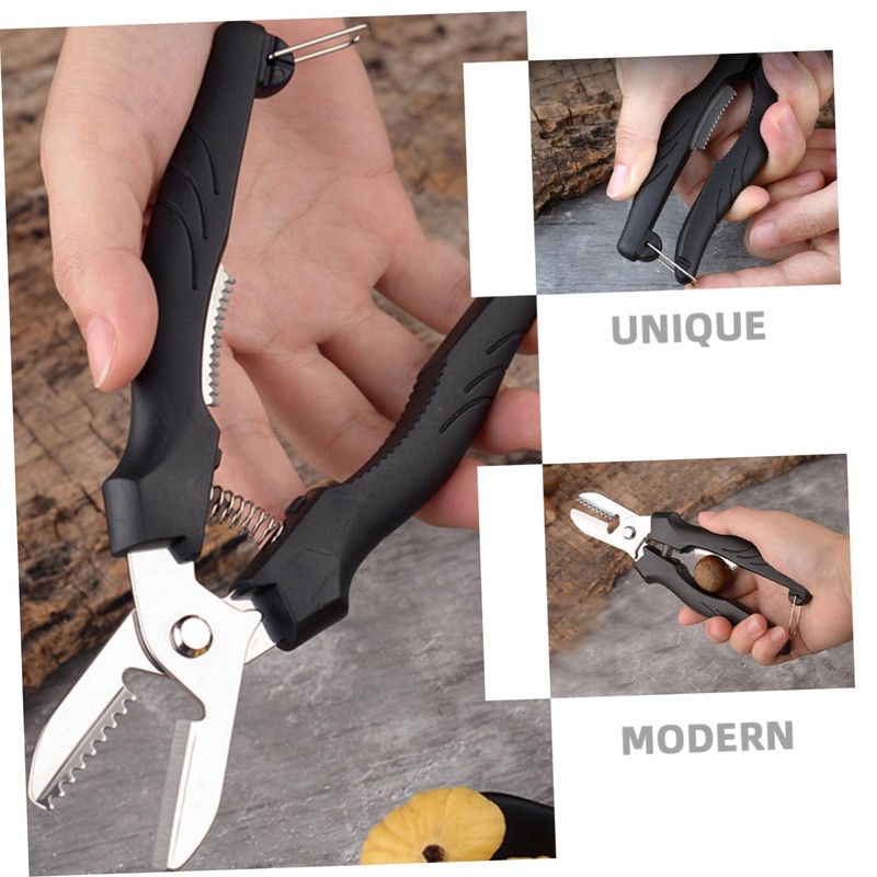 Zerodeko Stainless Steel Nut Cracker Sheller Multi-Functional Kitchen Tool for