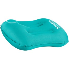 Semptec Urban Survival Technology Inflatable Pillow: Inflatable Camping Cushion with Built-in Hand Pump, Turquoise (Outdoor Cushion)