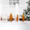 Pine Tree Metal Yard Decor Durable Outdoor Garden Stakes for