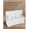 DINZI LVJ Storage Chest, 47.3” Wooden Toy Box with 2