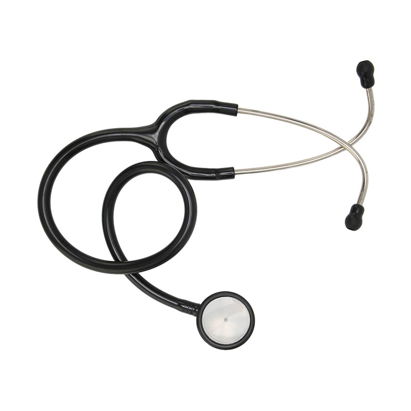 Medical Stethoscope Dual Head Clear Transmission Soft Ear Plugs Stainless