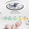 OUREDEEY 20" Ceiling Fan With Lights and Remote, Low Profile,