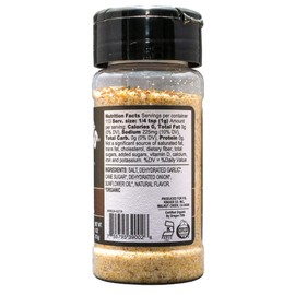 Kinder's Organic Roasted Garlic Salt, Premium Quality Seasoning, MSG Free and USDA Certified Organic, 4 oz