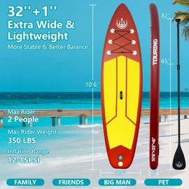 GarveeLife Inflatable Paddle Board for Adults, Stand up Paddle Board Inflatable with SUP Accessories, 11'×33" Ultra Stable Sup Board, Fishing Blow up Paddle Boards with Paddle, Pump, Backpack, Fin