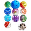 Rabbit Toys 10-Pack with Jingle Bells, Interactive Cage Enrichment Balls