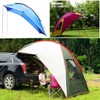 Car Camping Trunk Awning / Sunshade for Romantic Getaways Tarp White Green