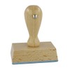 Wooden Stamp with Individual Text Plate in Many Sizes Rectangular
