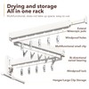 ZdwCyl Wall Mounted Clothes Hanger,Clothes Drying Rack,Laundry Rack Wall Mount,Drying