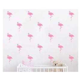 (Soft Pink) - JOYRESIDE 20 Pcs/set 15x8.8cm Flamingo Wall Decal Vinyl Art Sticker Tropical Animal Bird Decor For Kids Room Bedroom Pattern Decoration YMX28 (Soft Pink)