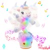 Hopearl Glowing Dancing Unicorn Toy Repeats What You Say Talking