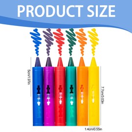 MLRUQRX Pack of 6 Bath Toys Bath Crayons Bath Pens for Children Bathtub Pencils for Ceramic Surfaces Bath Toy Bath Pens for Children Easy to Clean