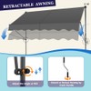 KELIXU Manual Retractable Awning, 118-Inch Adjustable Retractable Awnings for Patio