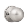Probrico(1 Pack) Round Satin Nickel Single Dummy Door Knobs, Individual