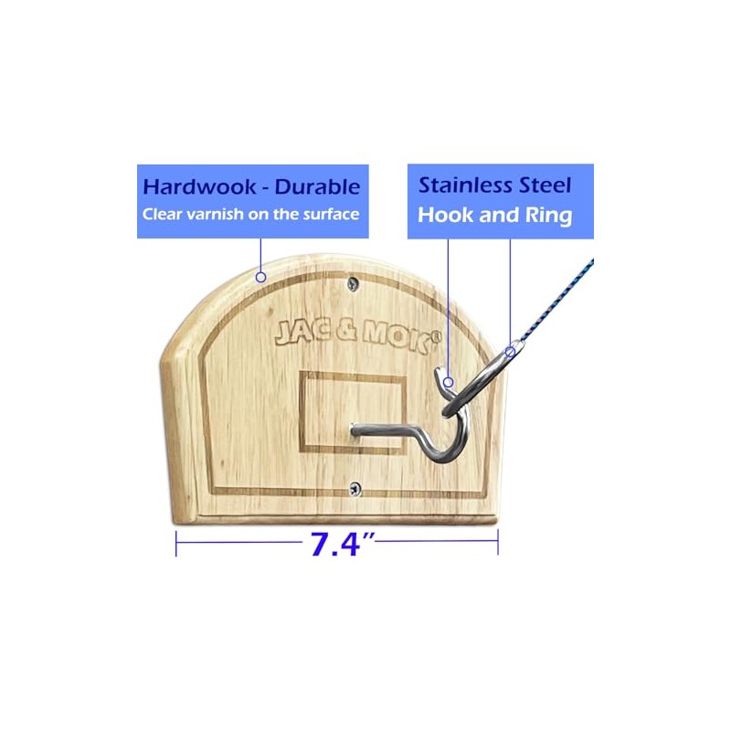 Deluxe Hook and Ring Toss Game, Outdoor Indoor Target Toss