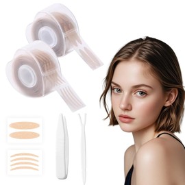1200 Stück Schlupflid Tapes, Augenlid Stripes Unsichtbare Doppelte Schlupflider Tape Augenlid Lifting ohne OP, Wasserdicht Eyelid Klebeband Augenlid Aufkleber Band mit Gabelstangen Pinzette, Hautfarbe